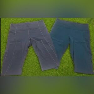 2 Athleta Stash Pocket full high riseLeggings Women’s size Large.